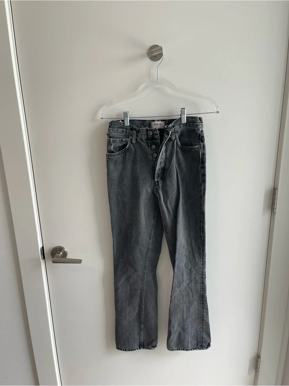 Agolde Washed Charcoal High-Rise Jeans